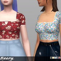 Ditsy Floral Crop-top By Msbeary