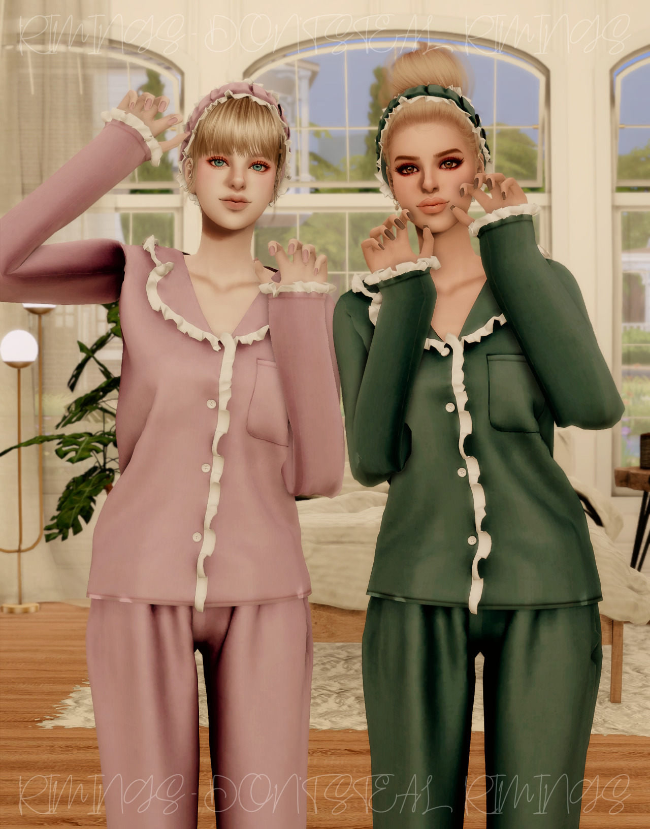 Frill Pajama Set at RIMINGs » Sims 4 Updates