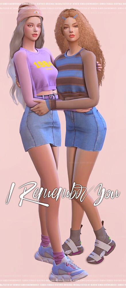 Sims 4 I Remember You Clothes Set at NEWEN