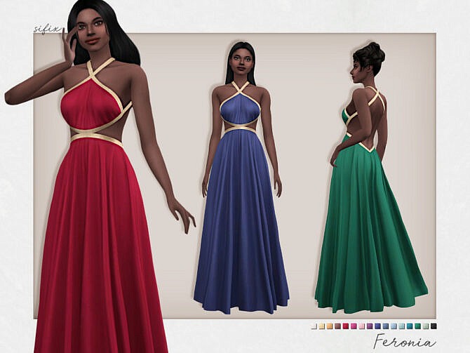 Sims 4 Feronia Dress by Sifix at TSR
