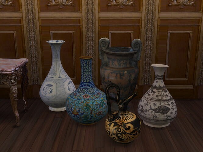 Jars, Vases, Gilded Console & Little Mirror
