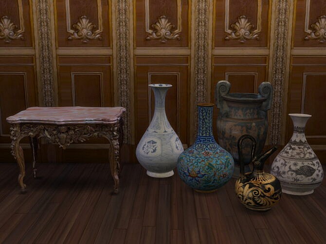 Sims 4 Jars, Vases, Gilded Console & Little Mirror at Anna Quinn Stories