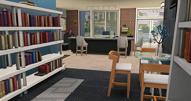 Sims 4 An Open Book Library at Simsontherope