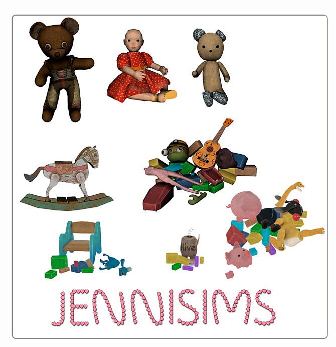 Sims 4 Stuffed toys 7 items at Jenni Sims