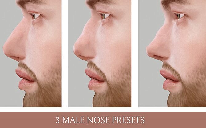 Sims 4 3 Male Nose Presets at Lutessa