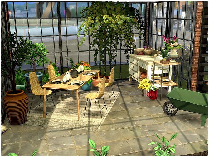 Sims 4 Green House by lotsbymanal at TSR