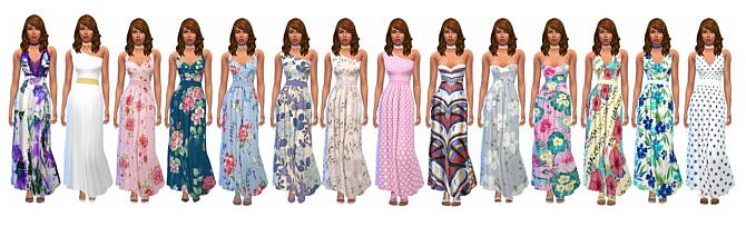 Sims 4 LONG FLARED DRESS EP03 at Sims4Sue