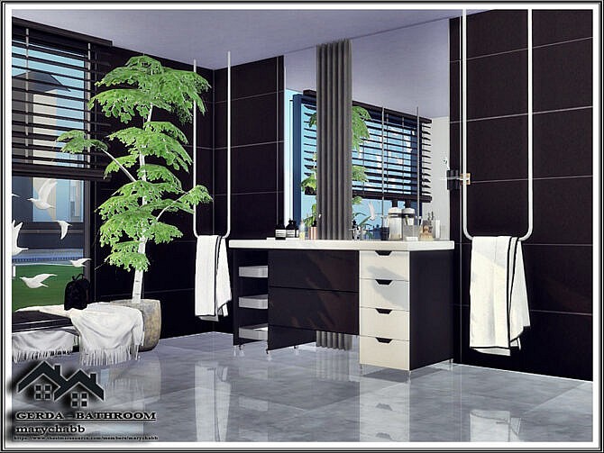 Sims 4 GERDA Bathroom by marychabb at TSR