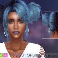 J253 Skullpanda Sims 4 Hair (p) At Newsea Sims 4