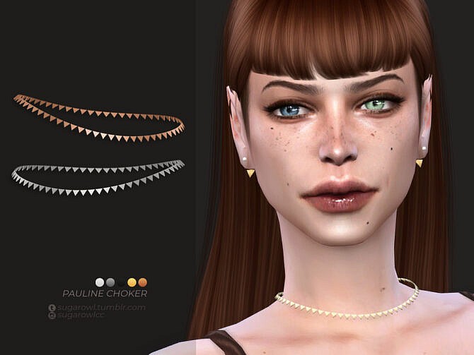 Sims 4 Pauline choker by sugar owl at TSR