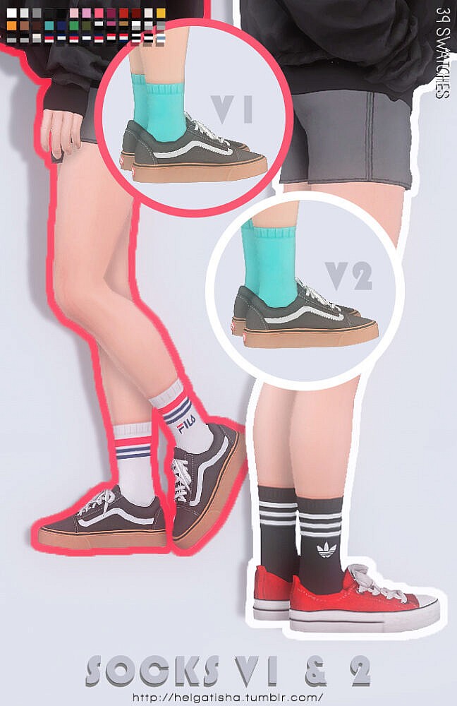 Sims 4 Set socks & stockings at Helga Tisha