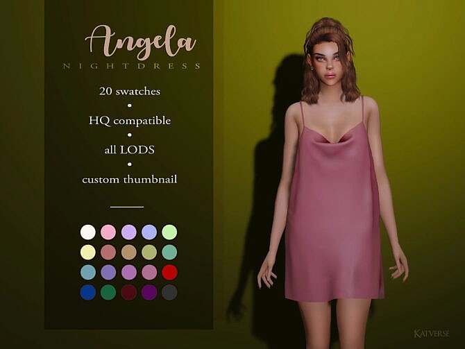 Sims 4 Angela Nightdress at Katverse