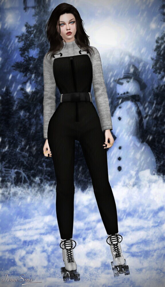 Sims 4 Snow Overall / jumpsuit BGC at Jenni Sims