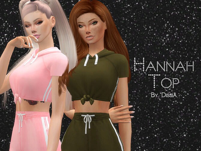 Sims 4 Hannah Top by Dissia at TSR