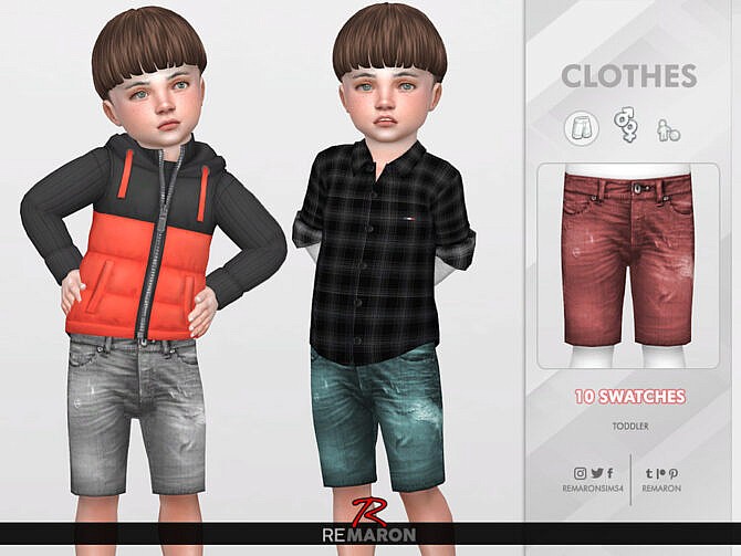 Sims 4 Denim Shorts for Toddler 02 by remaron at TSR