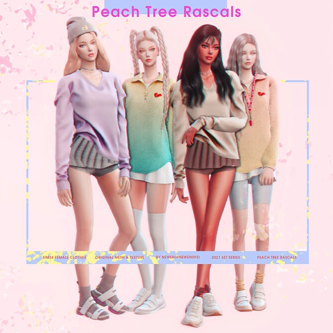 Sims 4 Peach Tree Rascals Set at NEWEN