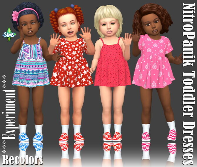 Sims 4 NitroPanic Toddler Dress Recolors at Annett’s Sims 4 Welt