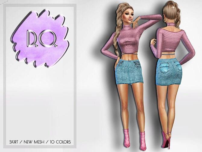 Sims 4 Skirt 52 by D.O.Lilac at TSR