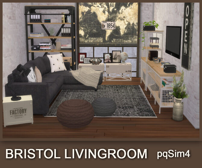 Sims 4 Bristol Living Room at pqSims4