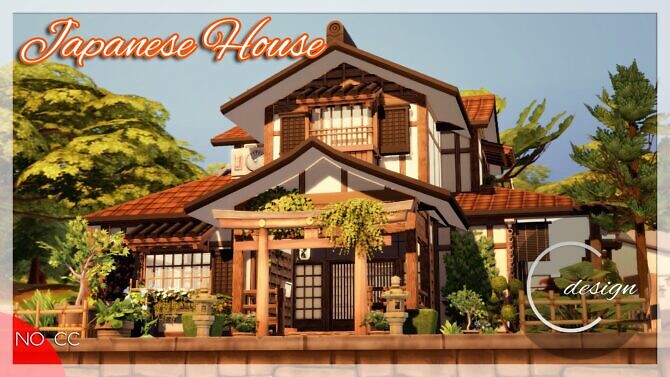 Sims 4 Japanese House + Duo Cubes at Cross Design