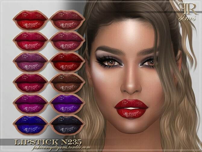 Sims 4 FRS Lipstick N235 by FashionRoyaltySims at TSR