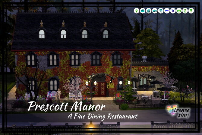Sims 4 Prescott Manor Restaurant at Strenee Sims