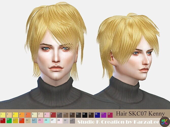 Sims 4 Hair SKC07 Kenny at Studio K Creation