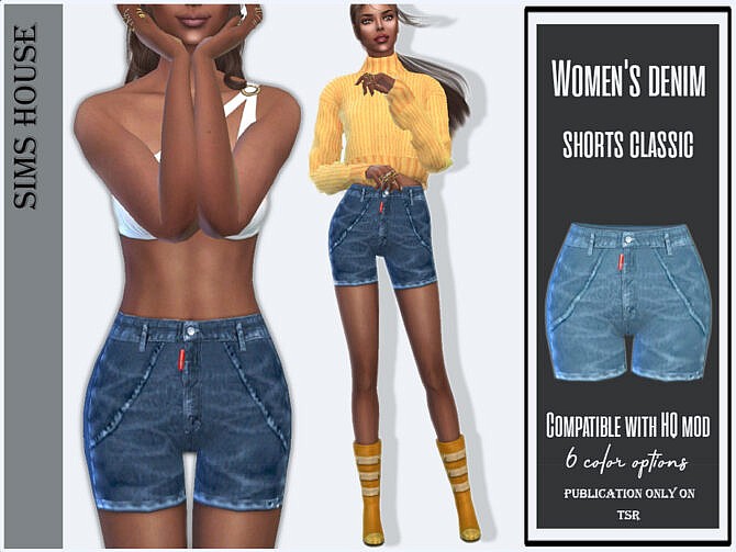 Sims 4 Denim shorts classic by Sims House at TSR