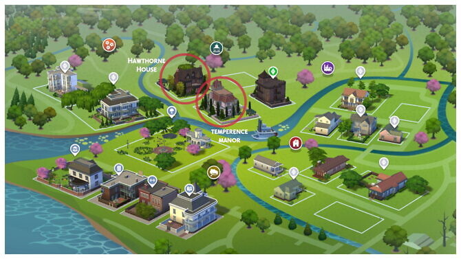 Sims 4 Paranormal Promenade Two Houses at Simsational Designs