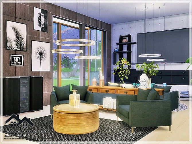 Sims 4 KONWALIA Living room by marychabb at TSR