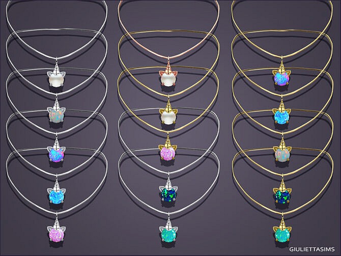 Sims 4 Magic Unicorn Necklace For Toddlers by feyona at TSR