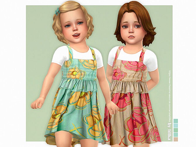 Sims 4 Gloria Dress by lillka at TSR