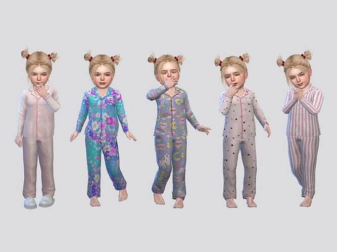 Fullbody Sleepwear Toddler Girl By Mclaynesims
