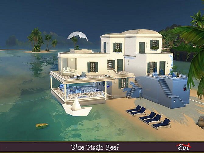 Sims 4 Magic blue reef home by evi at TSR