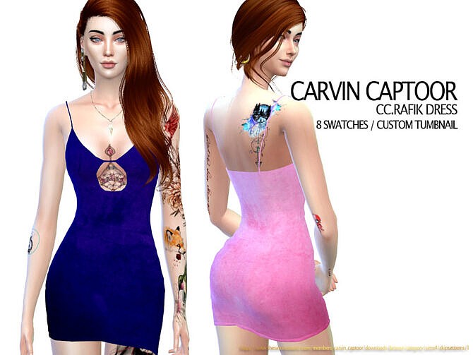 Sims 4 RAFIK DRESS by carvin captoor at TSR