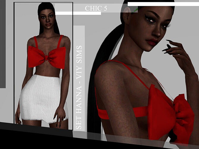 Sims 4 CHIC V Skirt HANNA by Viy Sims at TSR