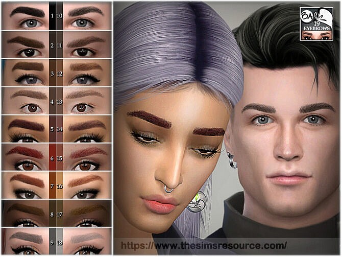 Sims 4 Eyebrows 19 by BAkalia at TSR