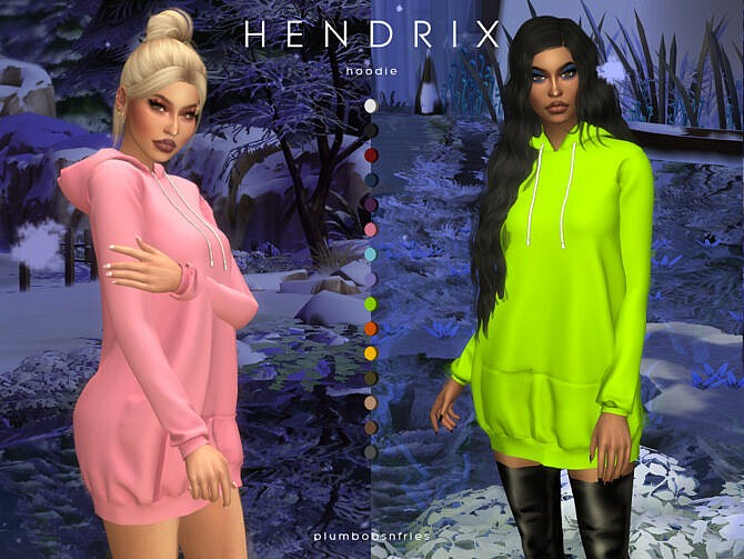 Sims 4 HENDRIX hoodie by Plumbobs n Fries at TSR