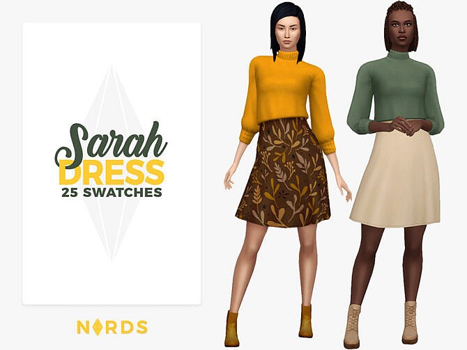 Sims 4 Sarah Dress by Nords at TSR