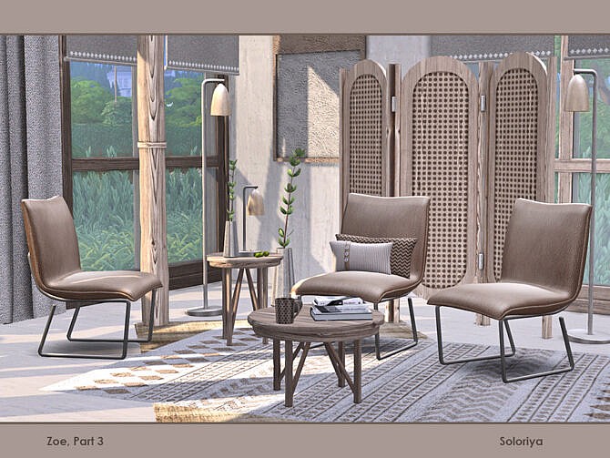 Sims 4 Zoe Furniture Set Part 3 by Soloriya at TSR