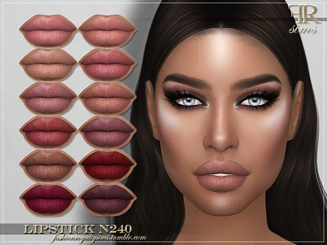 Sims 4 FRS Lipstick N240 by FashionRoyaltySims at TSR