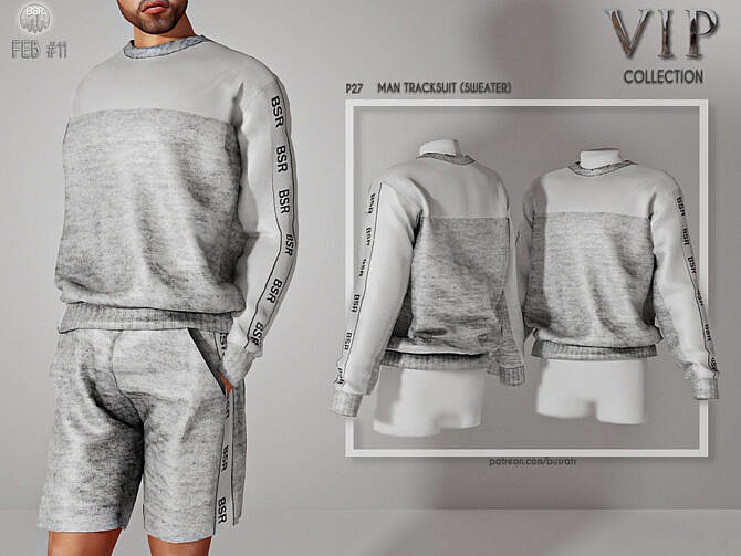 Sims 4 Man Tracksuit (SWEATER) P27 by busra tr at TSR