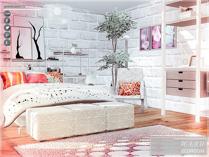 Sims 4 Haru Bedroom by Moniamay72 at TSR
