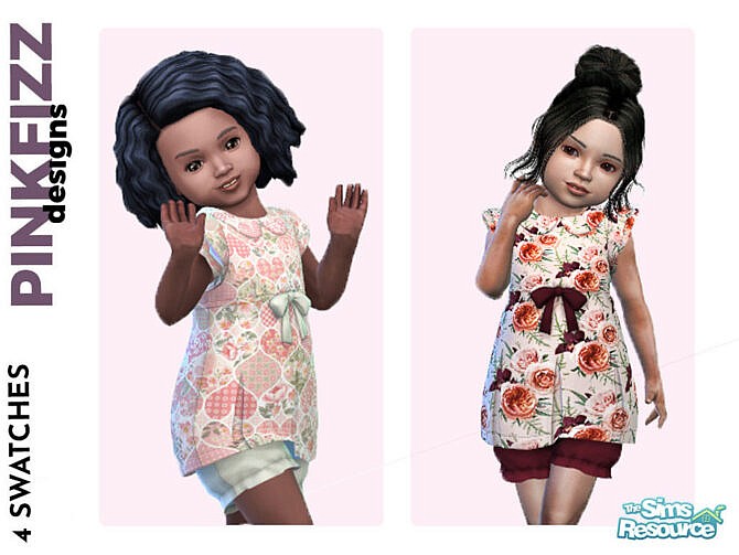 Sims 4 Toddler Spring Dress by Pinkfizzzzz at TSR