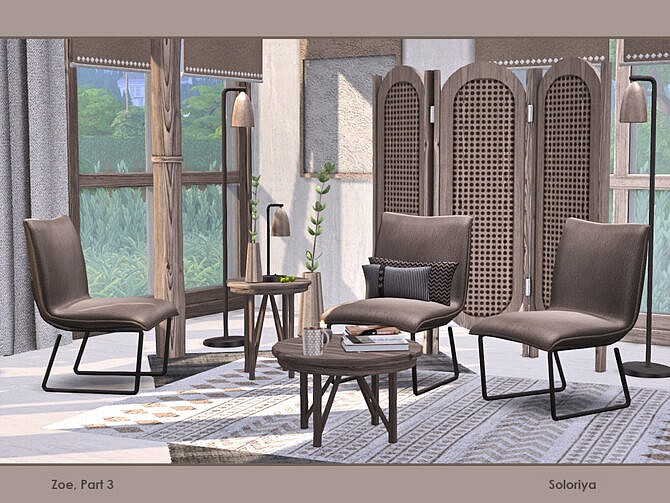 Sims 4 Zoe Furniture Set Part 3 by Soloriya at TSR