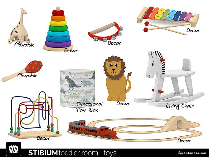 Sims 4 Stibium Toddler Room Toys by wondymoon at TSR