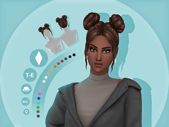 Sims 4 Rae Hairstyle by simcelebrity00 at TSR