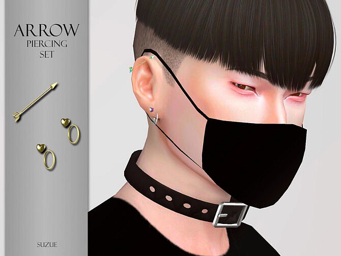 Sims 4 Arrow Piercings Set by Suzue at TSR