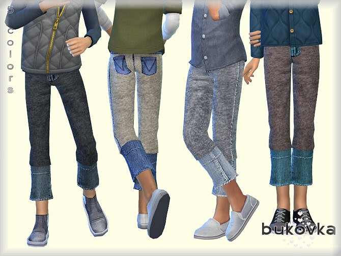 Sims 4 Pants Denim Boy by bukovka at TSR