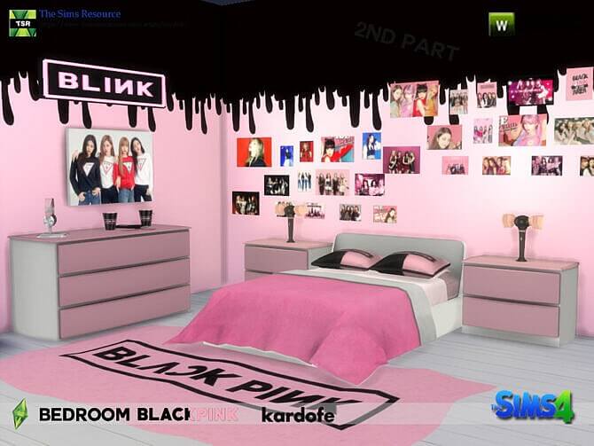 Sims 4 Bedroom BLACKPINK 2nd part by kardofe at TSR